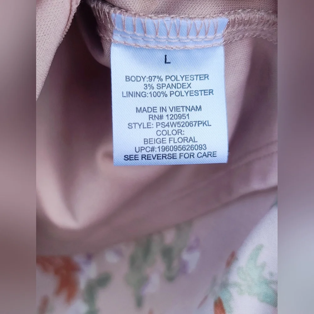 Pink Republic Floral Peasant Mini Dress – Size Large - Picture 9 of 17